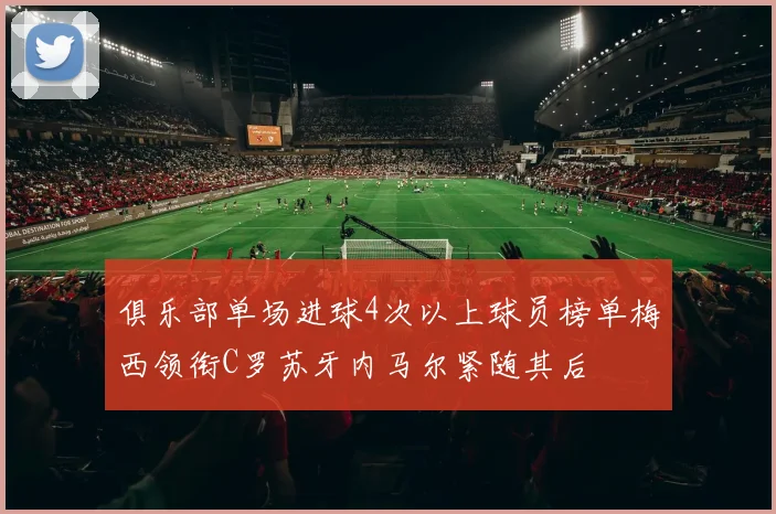 俱乐部单场进球4次以上球员榜单梅西领衔C罗苏牙内马尔紧随其后