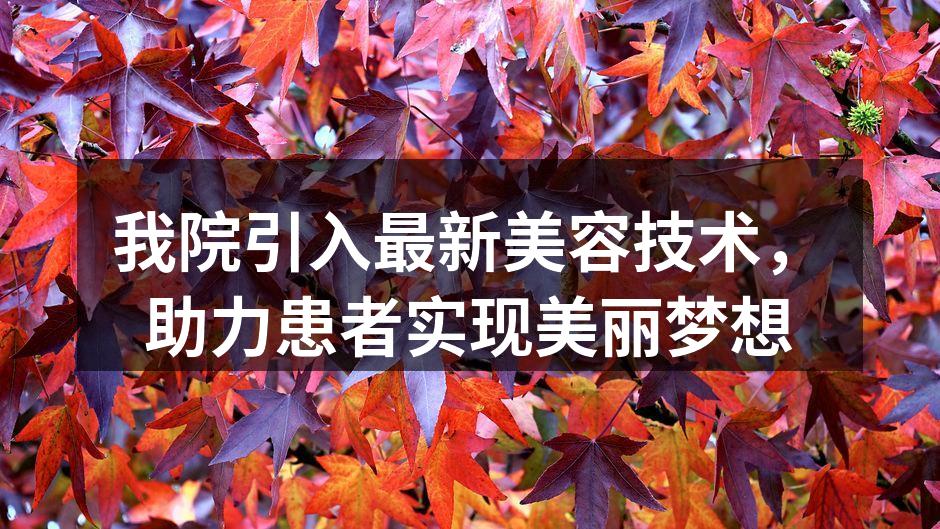 最新美容技术引入